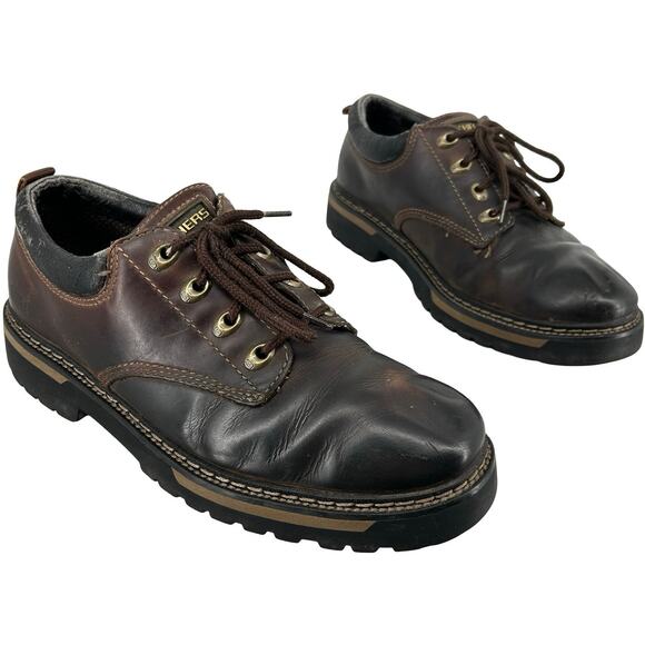VTG y2k Mens Brown Leather Skechers Chunky Platform Oxfords Shoes 10.5M SN  60102 - ilac.rochib.com